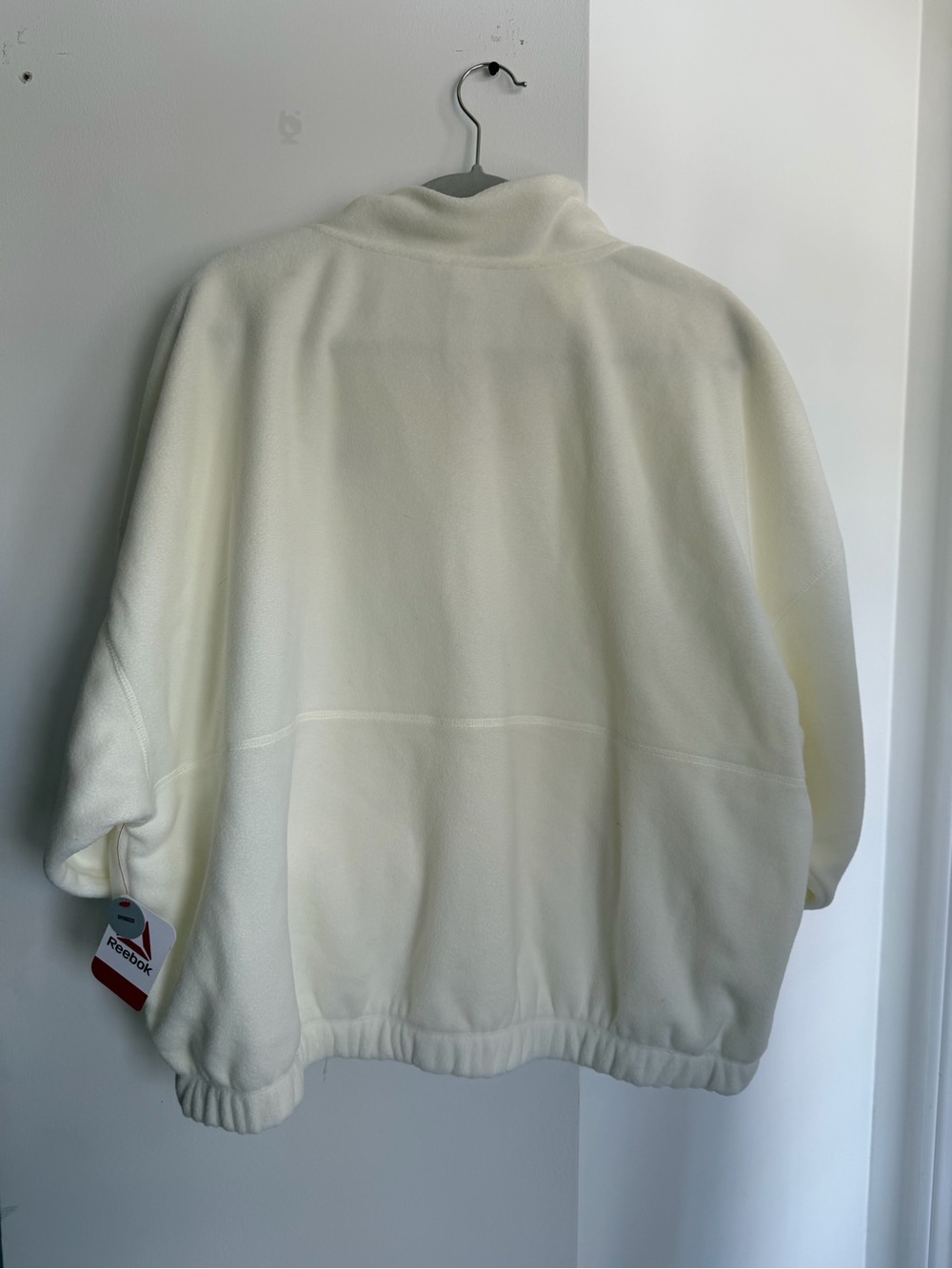 Reebok Cream Cozy Half-Zip Fleece Pullover Jacket XL - Picture 2 of 9